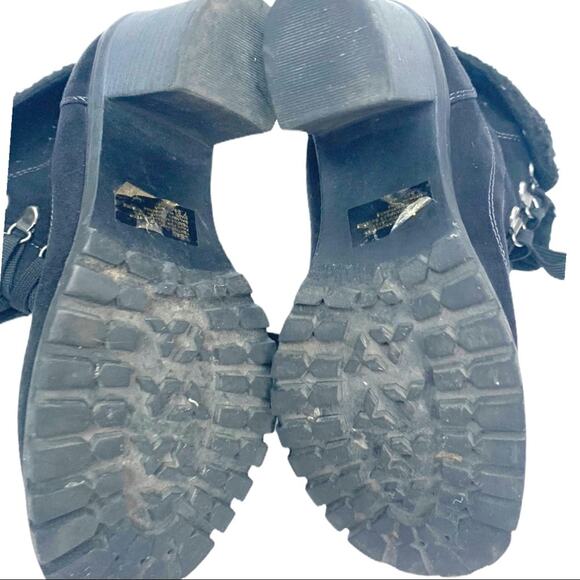 Jellypop Women's Winter Ankle Booties Black Suede Lace Up Chunky Rubber Heel 7.5 - Picture 9 of 9